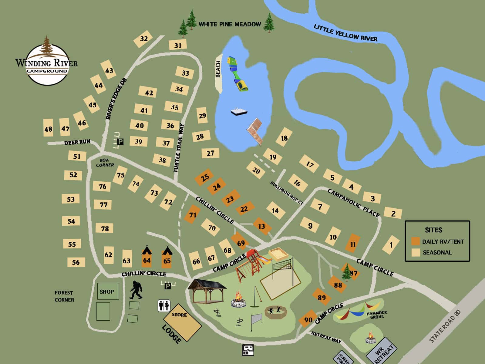 Master 2026 Sitemap - Winding River Campground